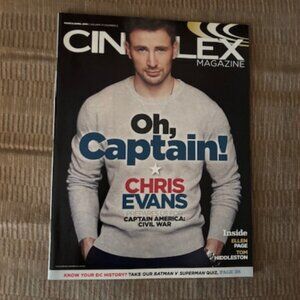 2/$40 CINEPLEX Magazine Mar Apr 2016 Vol 17 No 3 Chris Evans Captain America
